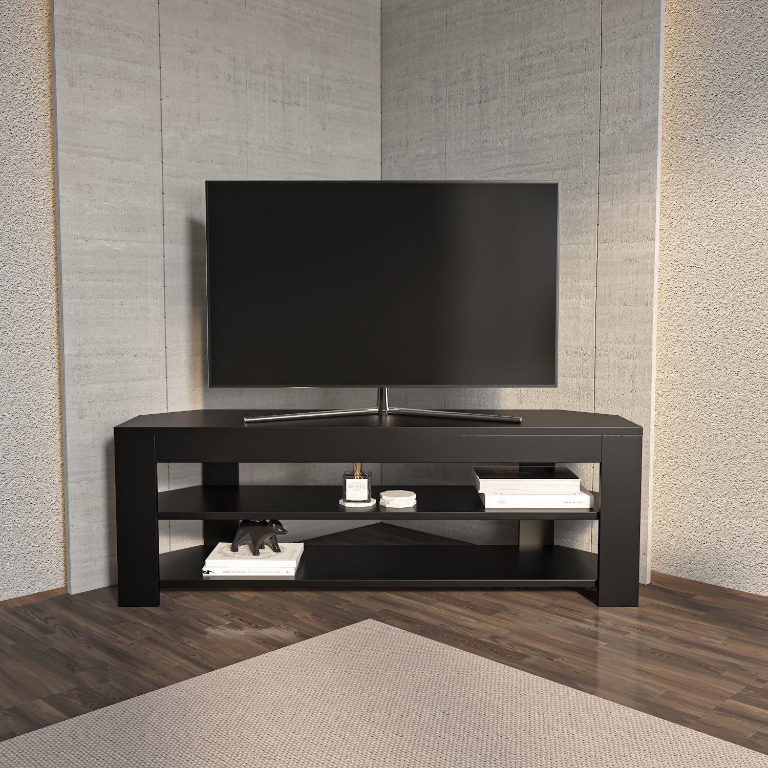 Rita 47" Modern Space-Saving Corner TV Stand