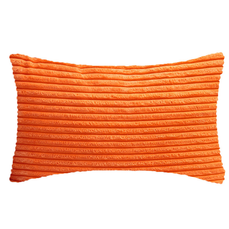 12''x20'' corduroy stripe  lumbar support throw pillow | 10 colors soft textured wide wale design | cozy lumbar & accent pillow | insert included