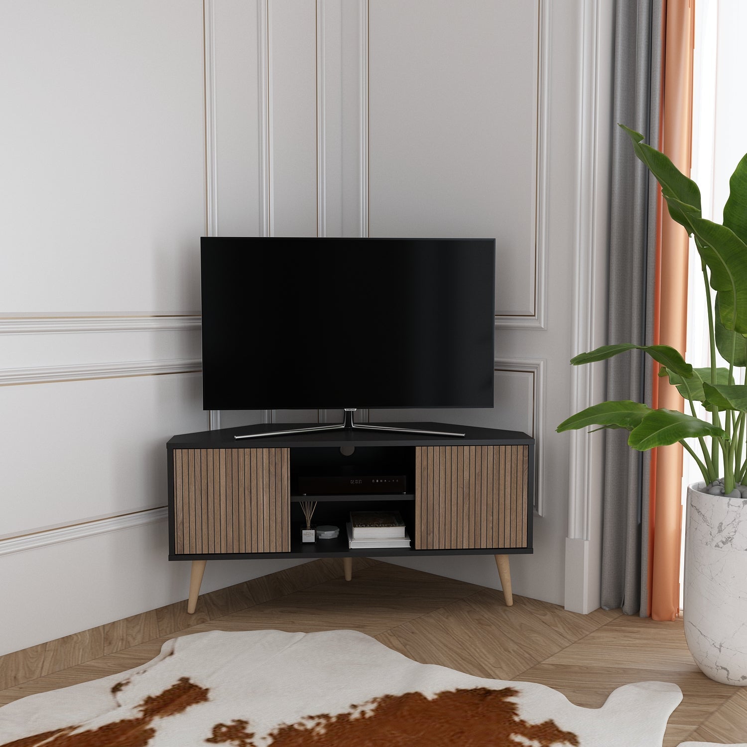 Lesson 47" Wide Corner TV Stand | Media Console