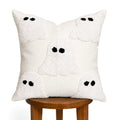 Ivory Tufted Ghost Pillow Cover