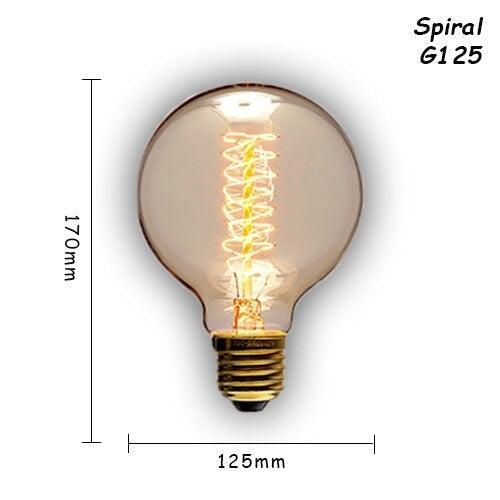 1pc Retro Lamp Edison Bulb Incandescent Living Room Decoration Vintage Lamp Filament Dimmable Amber Glass Antique Filament Light Bulbs