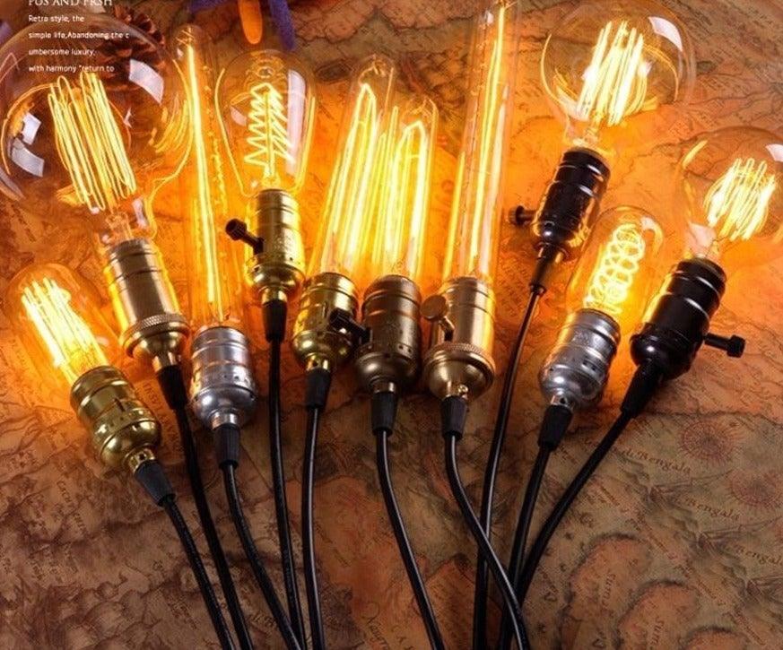 1pc Retro Lamp Edison Bulb Incandescent Living Room Decoration Vintage Lamp Filament Dimmable Amber Glass Antique Filament Light Bulbs