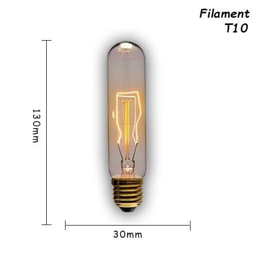 1pc Retro Lamp Edison Bulb Incandescent Living Room Decoration Vintage Lamp Filament Dimmable Amber Glass Antique Filament Light Bulbs