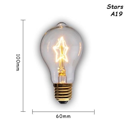 1pc Retro Lamp Edison Bulb Incandescent Living Room Decoration Vintage Lamp Filament Dimmable Amber Glass Antique Filament Light Bulbs