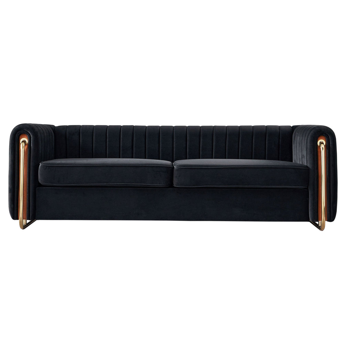 Contemporary Velvet Sofa Couch 84.25''W for Living Room