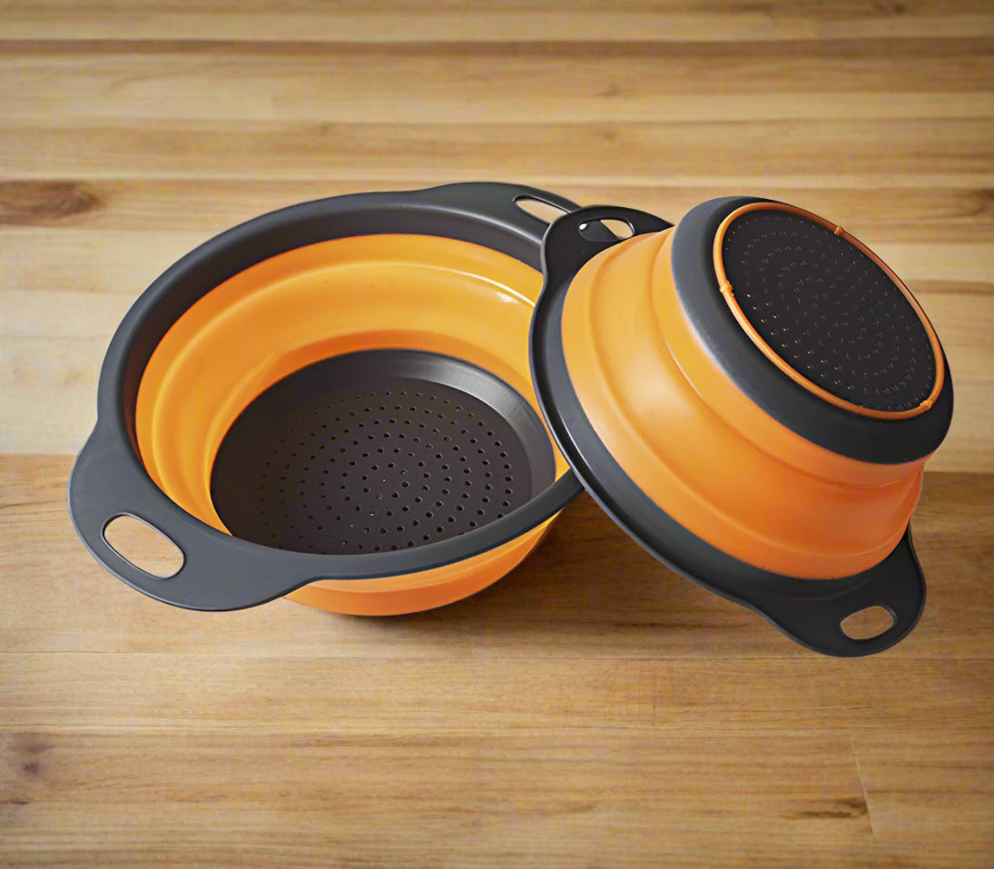 🥦 Foldable Silicone Colander – Space-Saving Strainer