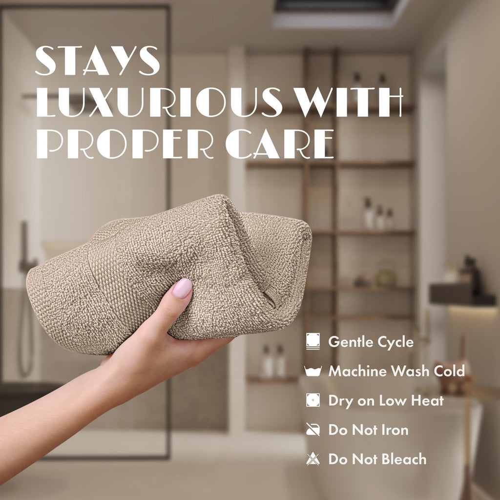 White Classic Taupe Washcloths Set 12 Pack for Body and Face Towel 12x12 Inch Cotton Wash Cloths Bulk Spa Fingertip Wash Clothes Soft Absorbent Gym Towels