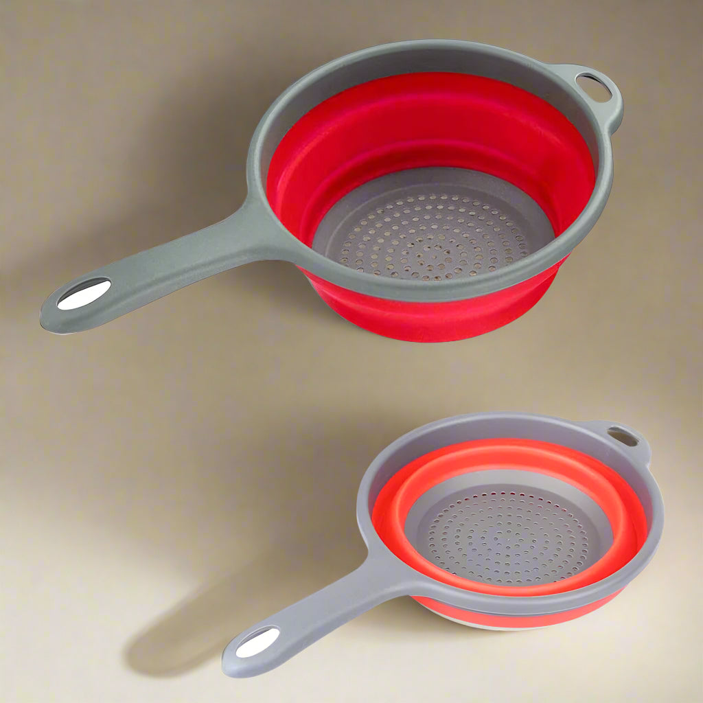 🥦 Foldable Silicone Colander – Space-Saving Strainer