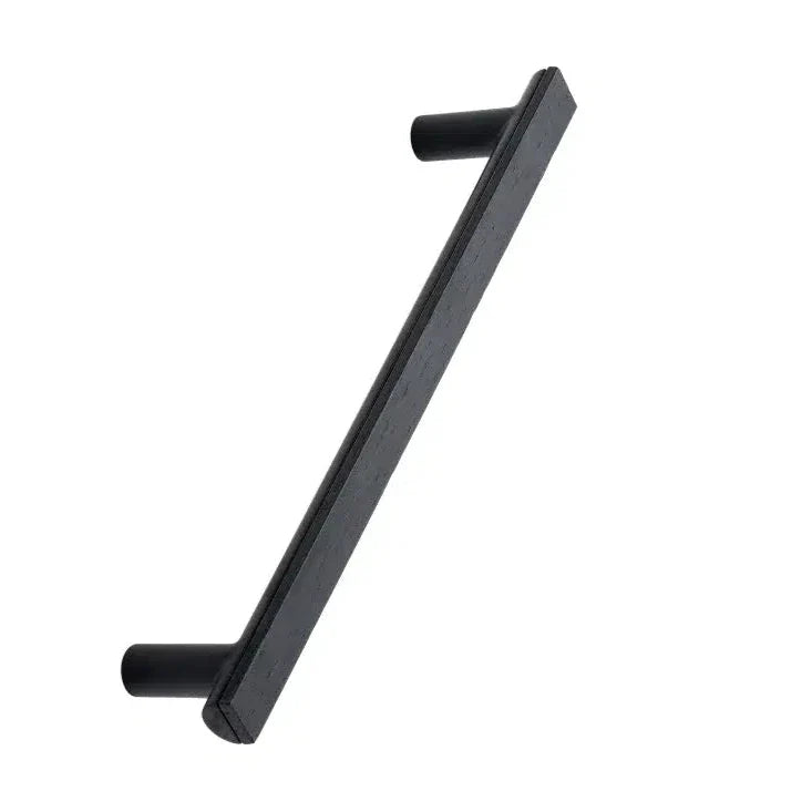 Black and Wood "Bis" Cabinet Knob and Drawer Handle