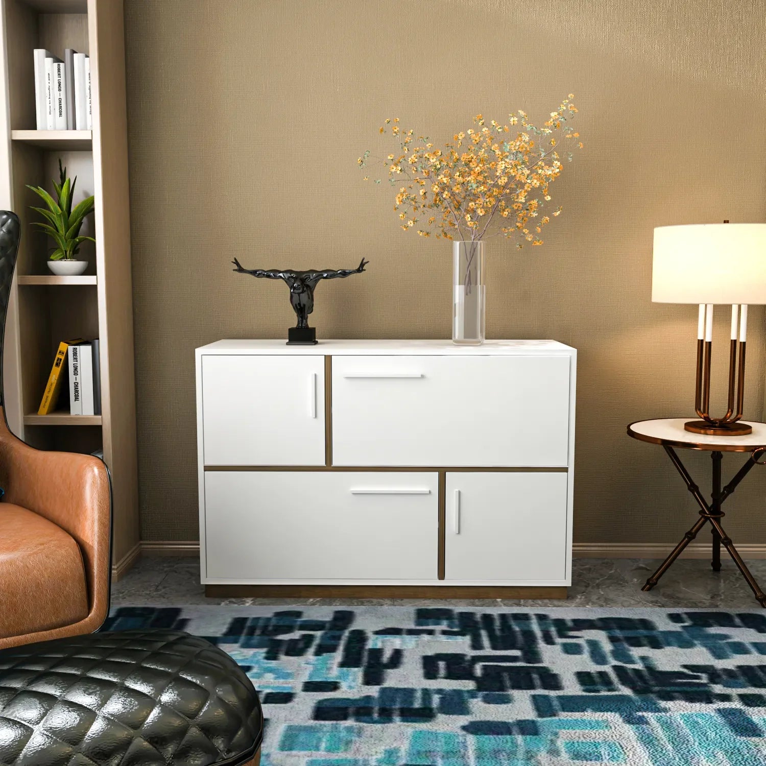 Mares 47" Wide Console with 4 Cabinets | Sideboard