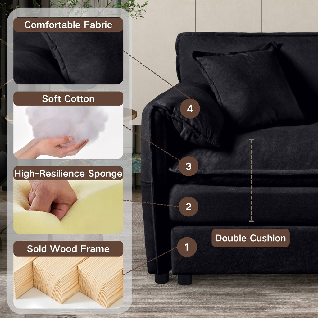 Modular Sectional Sofa - Oversized U Shaped Couch Set