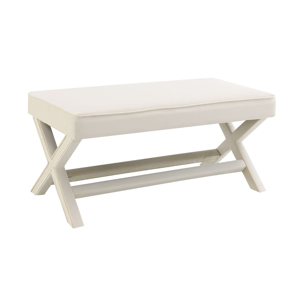 Comfort Double Bench Upholstered With X Crossed Legs