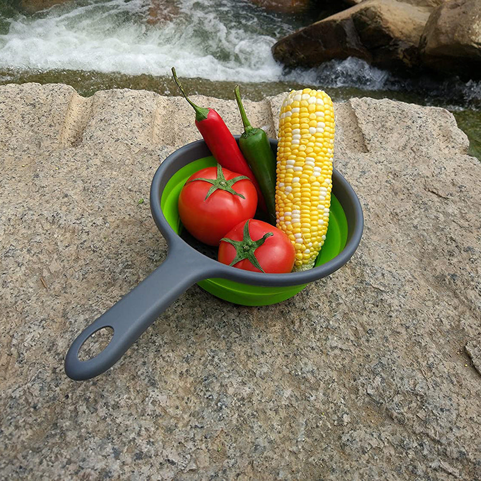 🥦 Foldable Silicone Colander – Space-Saving Strainer