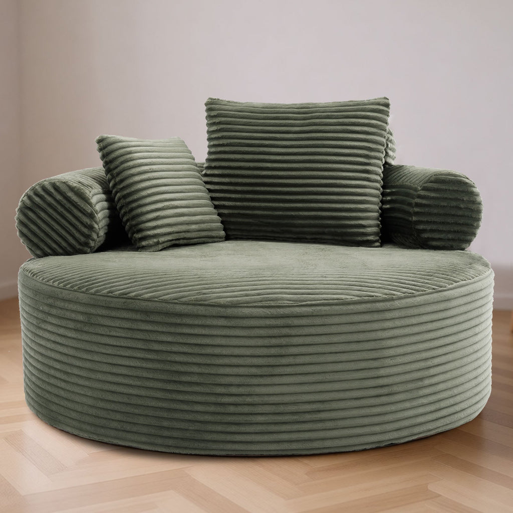 Round Sofa Bed with Memory Foam Sectional Couches