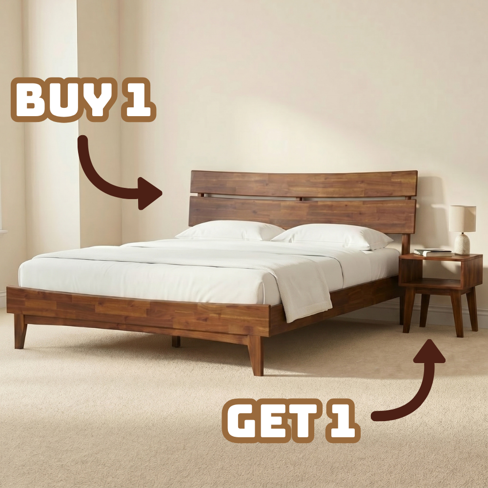 Aurora Solid Wood Bed Frame