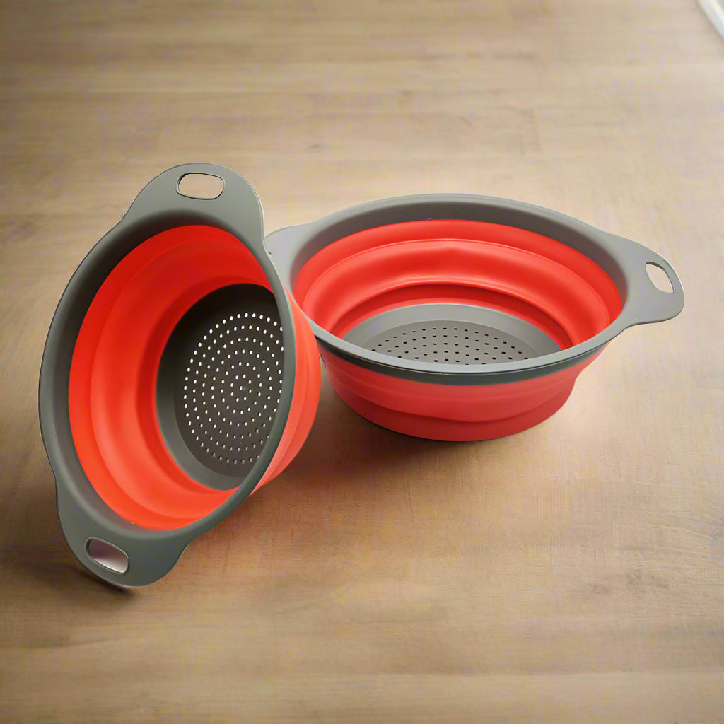 🥦 Foldable Silicone Colander – Space-Saving Strainer