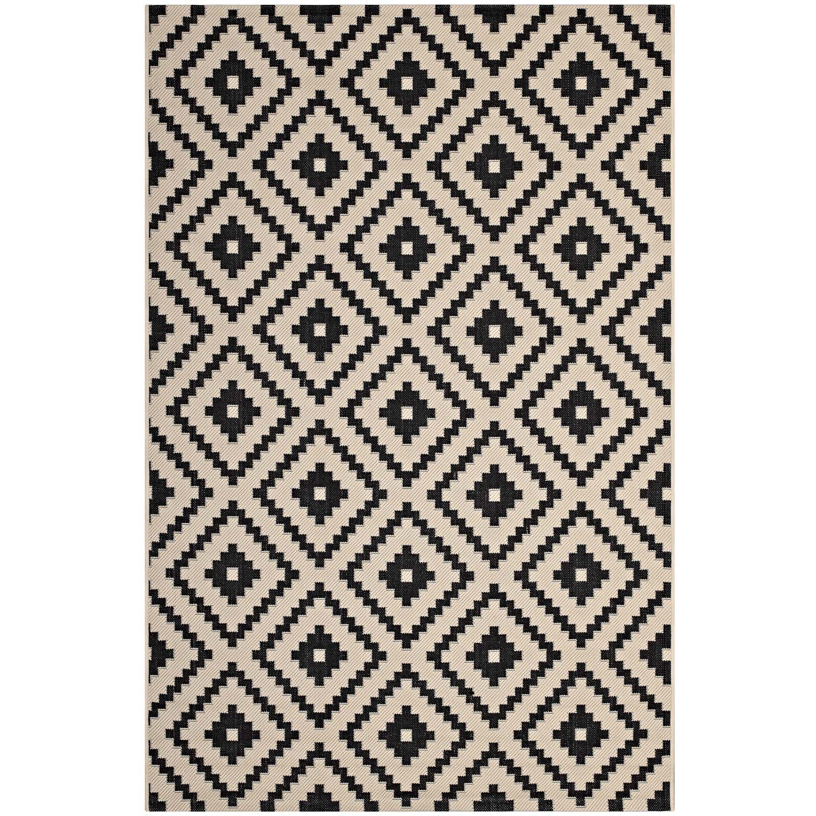 Perplex Geometric Diamond Trellis Indoor and Outdoor 5x8 Area Rug by Modway