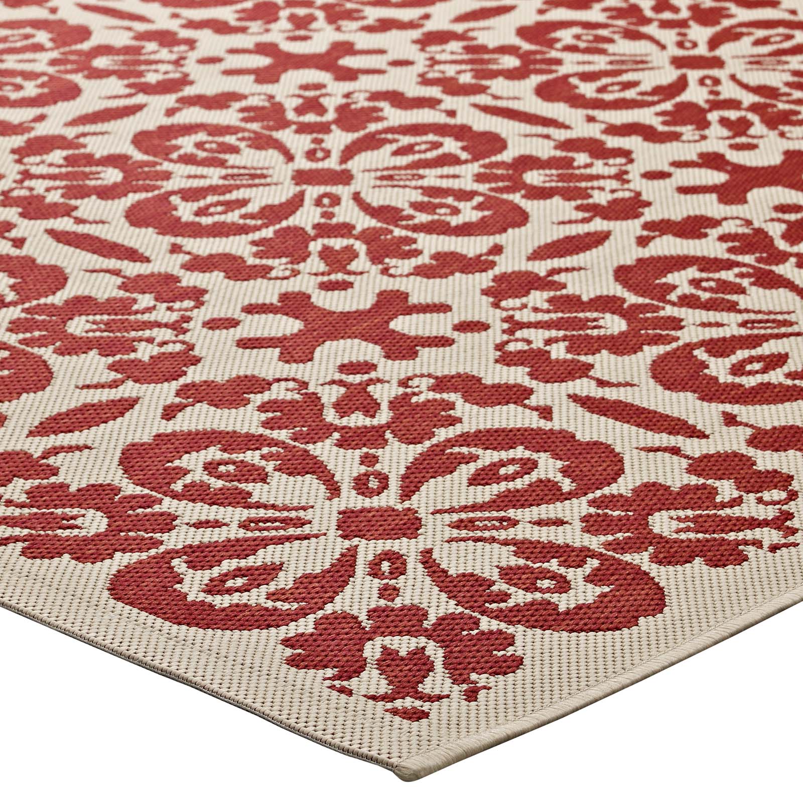 Ariana Vintage Floral Trellis Indoor and Outdoor 5x8 Area Rug by Modway