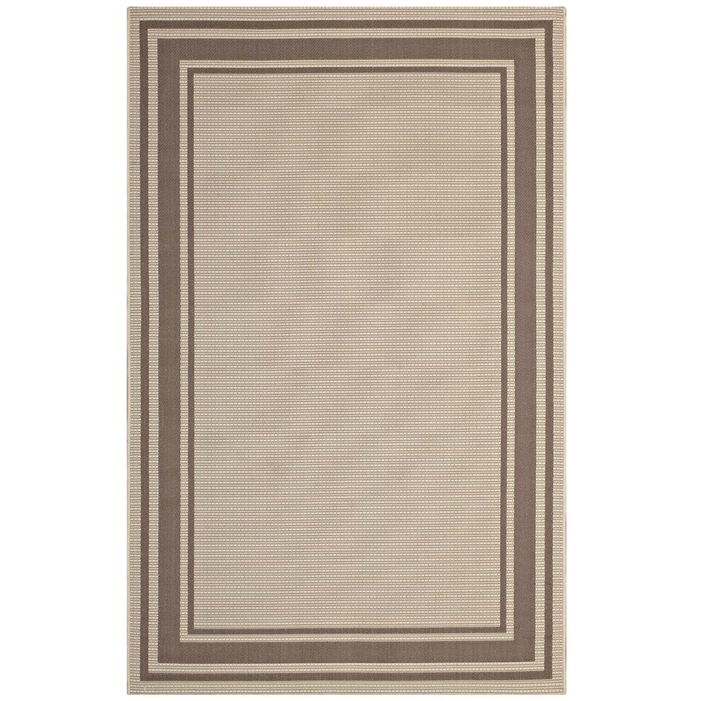 Rim Solid Border Indoor and Outdoor 8x10 Area Rug by Modway