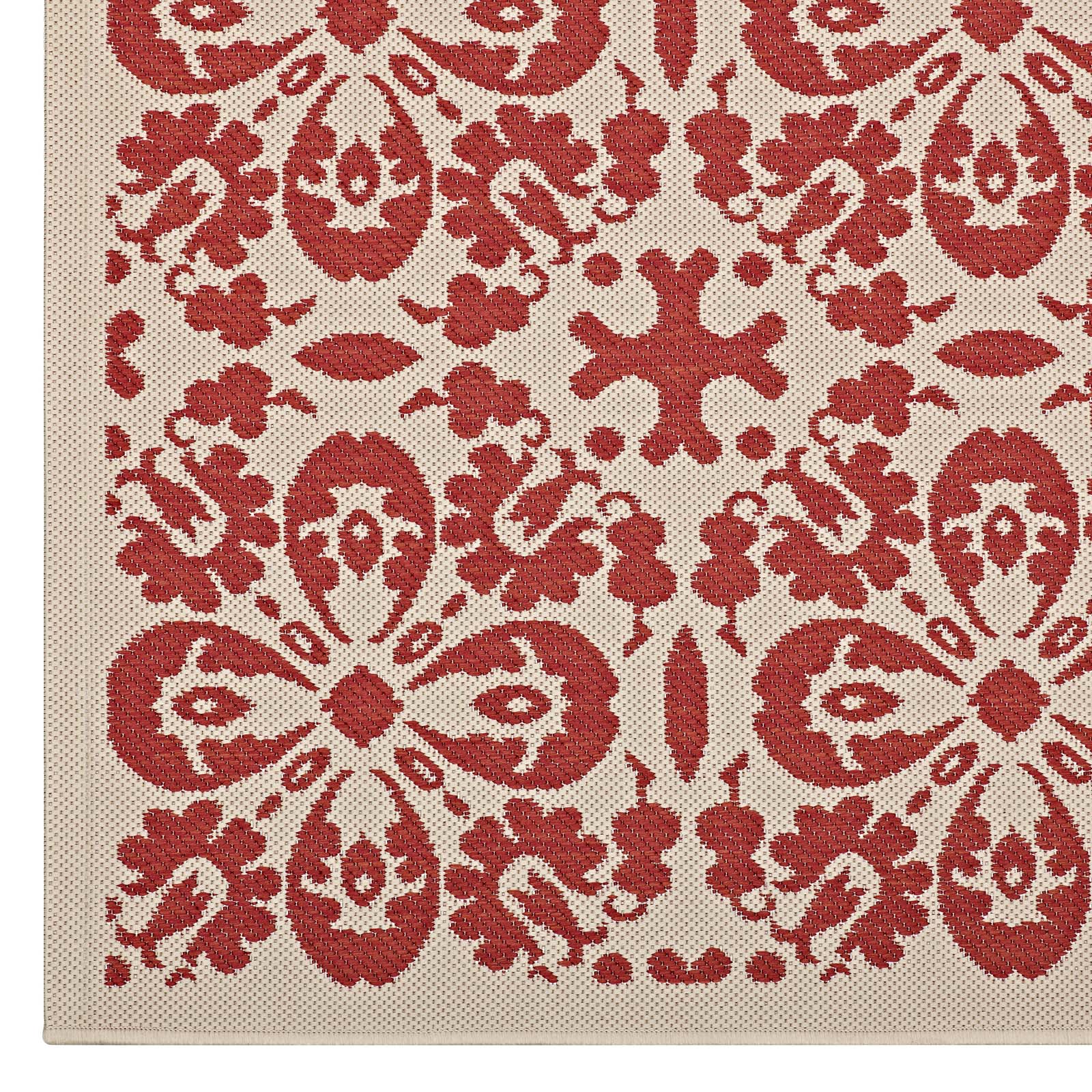 Ariana Vintage Floral Trellis Indoor and Outdoor 5x8 Area Rug by Modway
