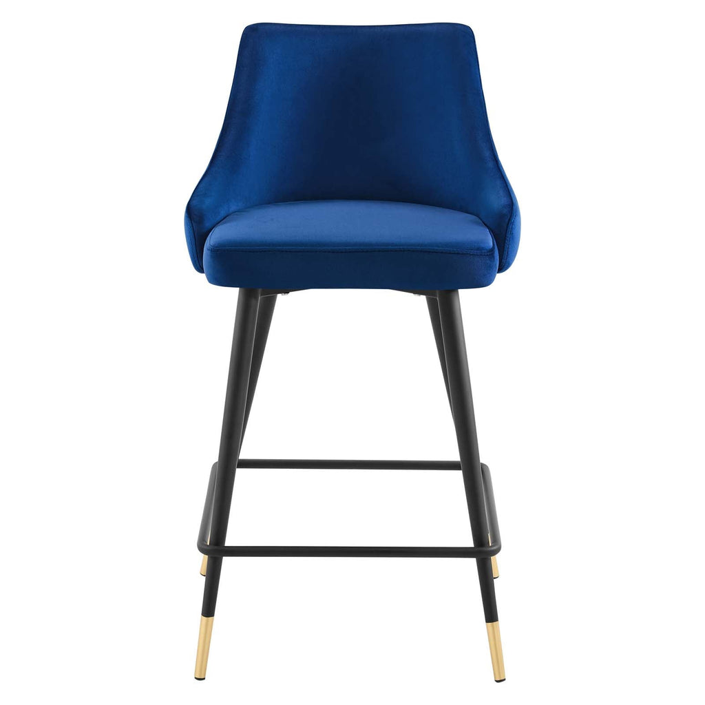 Adorn Performance Velvet Counter Stool Set of 2 by Modway