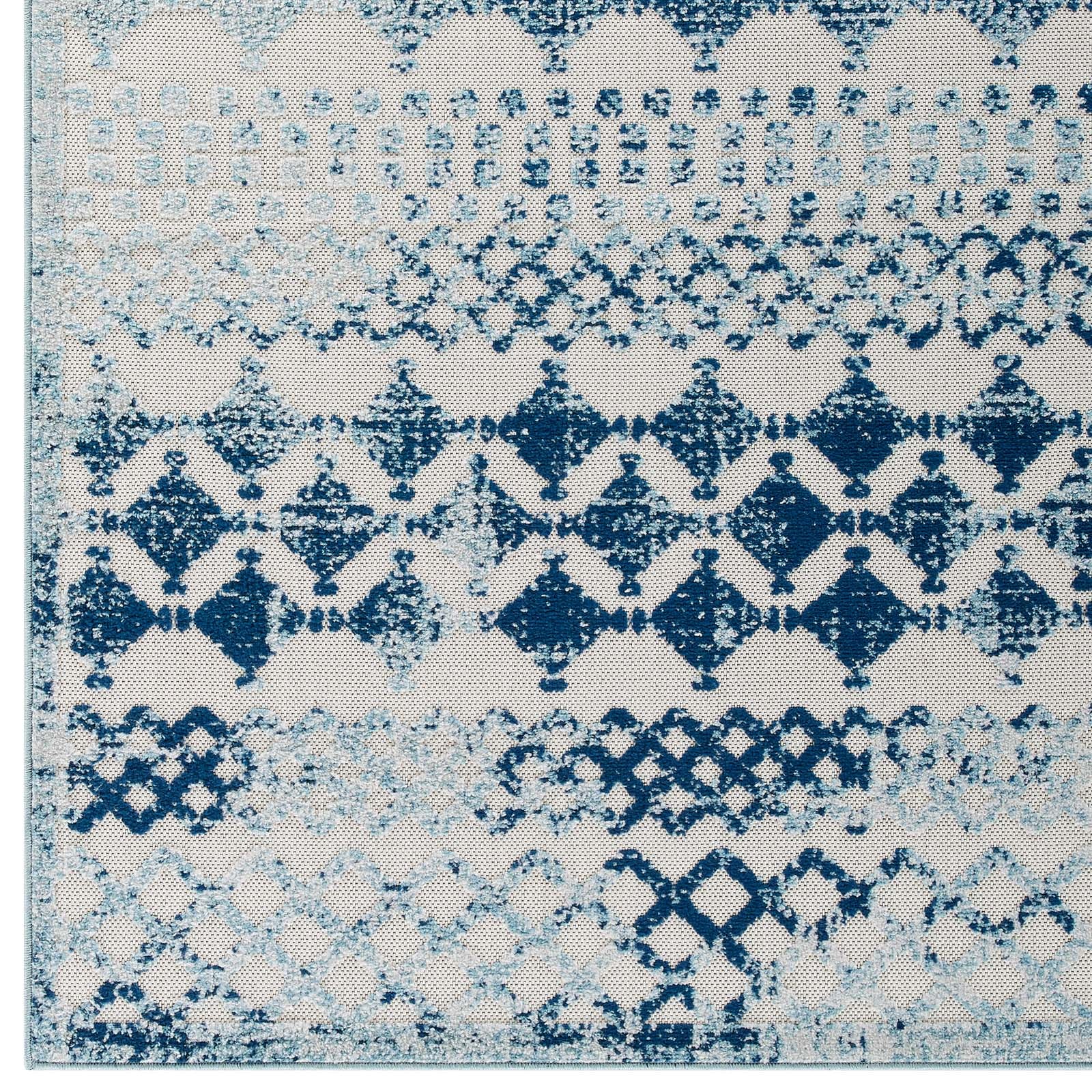 Reflect Giada Abstract Diamond Moroccan Trellis 5x8 Indoor/Outdoor Area Rug by Modway