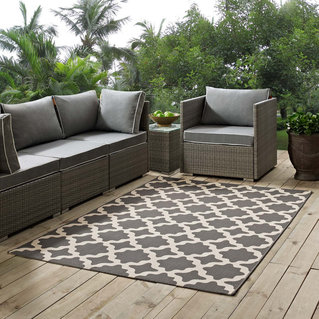 Cerelia Moroccan Trellis Indoor and Outdoor 8x10 Area Rug by Modway