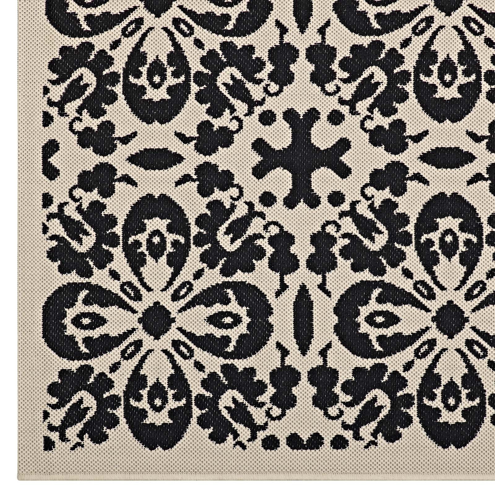 Ariana Vintage Floral Trellis Indoor and Outdoor 5x8 Area Rug by Modway