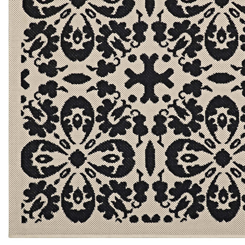 Ariana Vintage Floral Trellis Indoor and Outdoor 5x8 Area Rug by Modway
