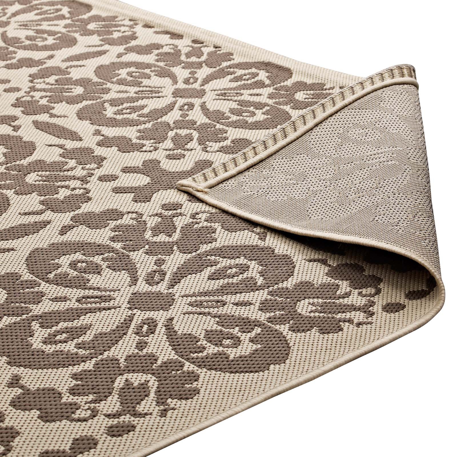Ariana Vintage Floral Trellis Indoor and Outdoor 8x10 Area Rug by Modway