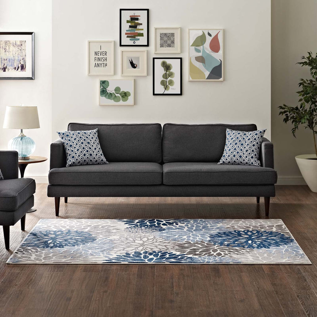 Calithea Vintage Classic Abstract Floral 5x8 Area Rug by Modway