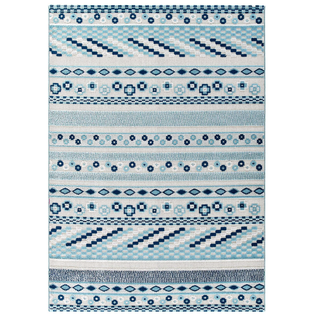 Reflect Cadhla Vintage Abstract Geometric Lattice 5x8 Indoor and Outdoor Area Rug by Modway