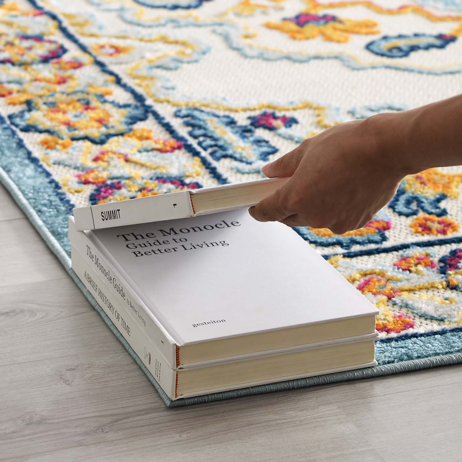 Reflect Ansel Distressed Floral Vintage Medallion 5x8 Indoor and Outdoor Area Rug by Modway