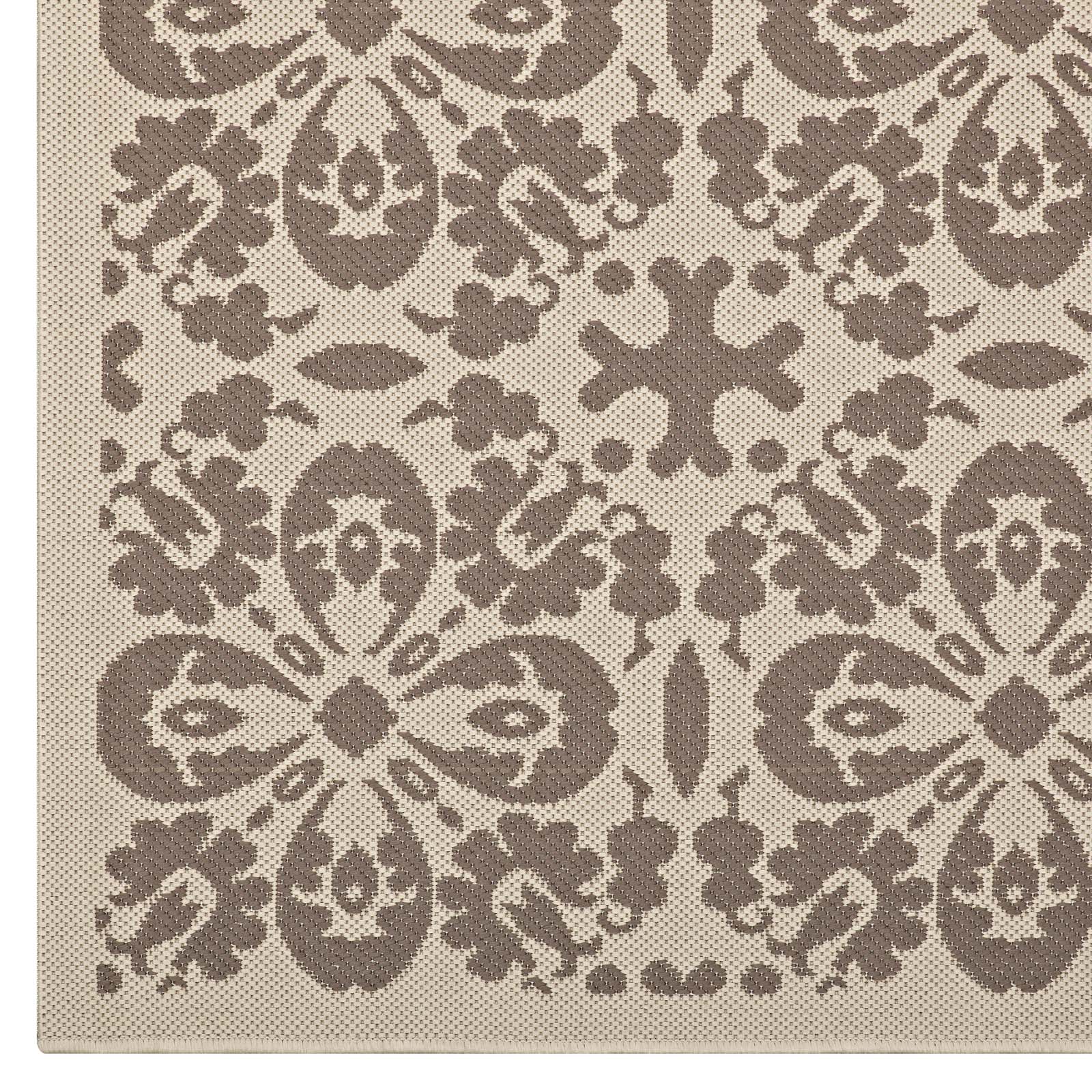 Ariana Vintage Floral Trellis Indoor and Outdoor 8x10 Area Rug by Modway