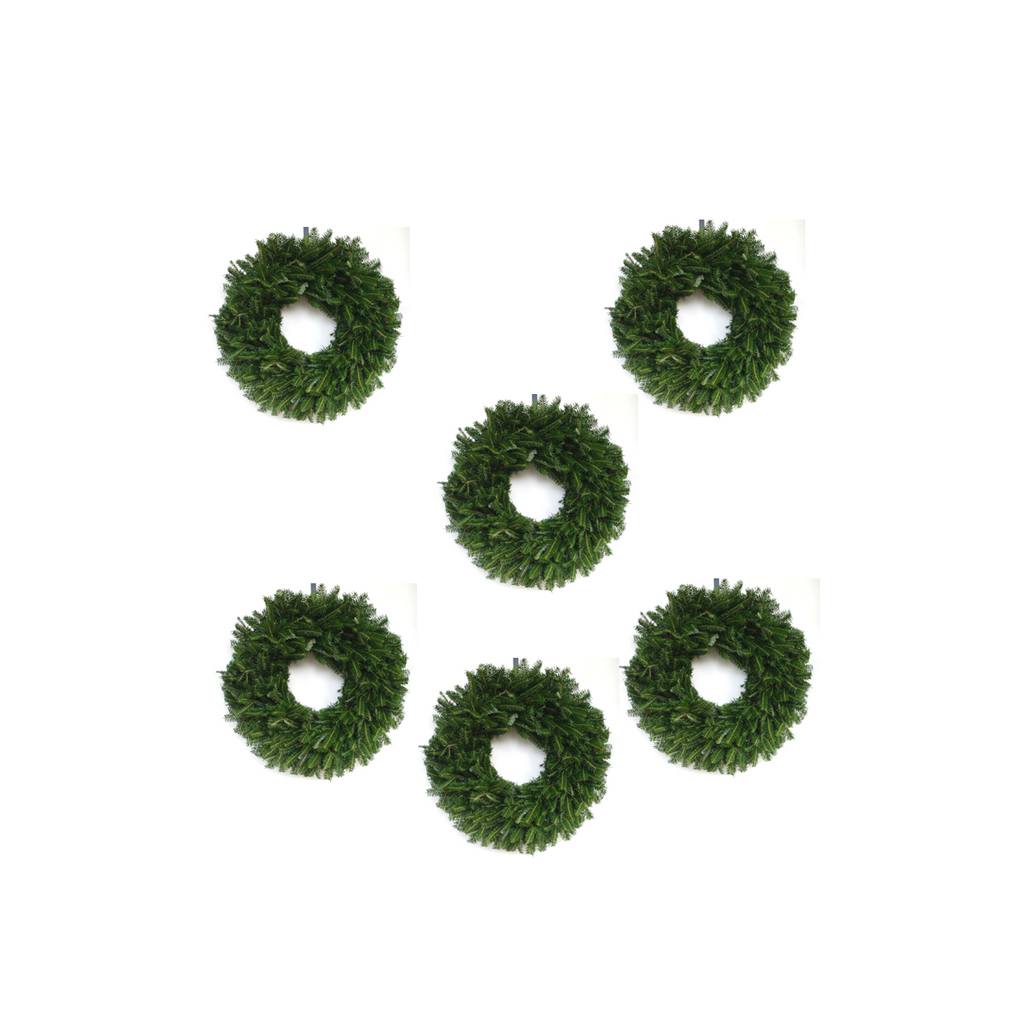 6 Pack Plain Balsam Fir Wreaths