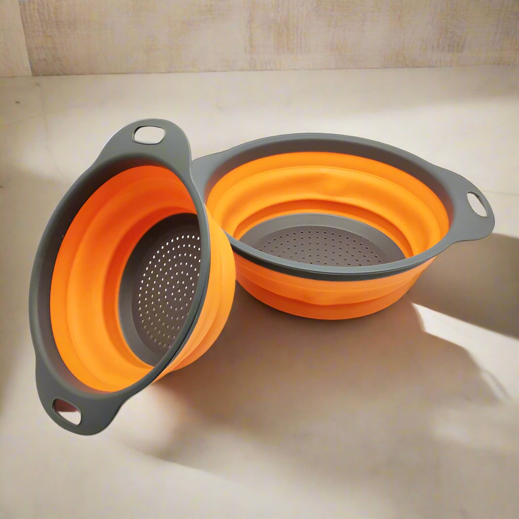 🥦 Foldable Silicone Colander – Space-Saving Strainer