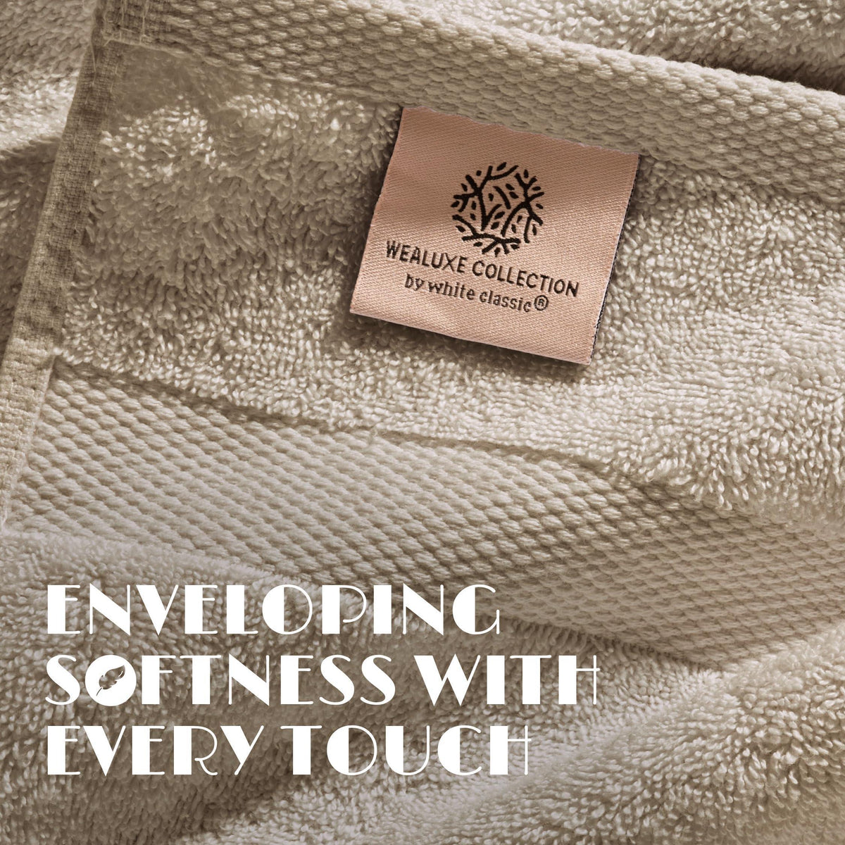 White Classic Taupe Washcloths Set 12 Pack for Body and Face Towel 12x12 Inch Cotton Wash Cloths Bulk Spa Fingertip Wash Clothes Soft Absorbent Gym Towels