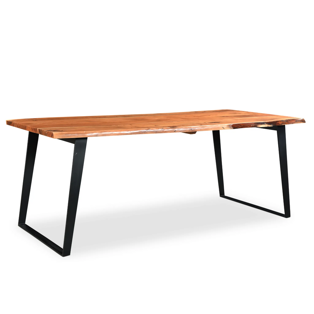 Solid wood live edge dining table