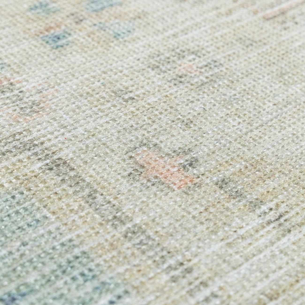 Light Olive Baloy Washable 7ft Runner Rug