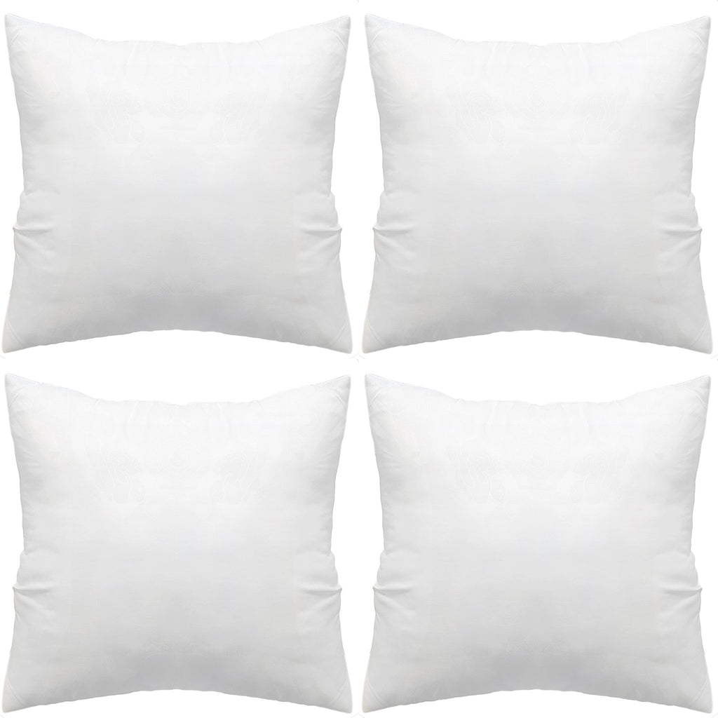 4pcs Throw Pillow Inserts, Square Cushion Inner Soft Fluffy Plump Stuffer Cushion Pillow Core White Pillow Inserts Christmas Decor Halloween Decor Bed Sofa Home Decor