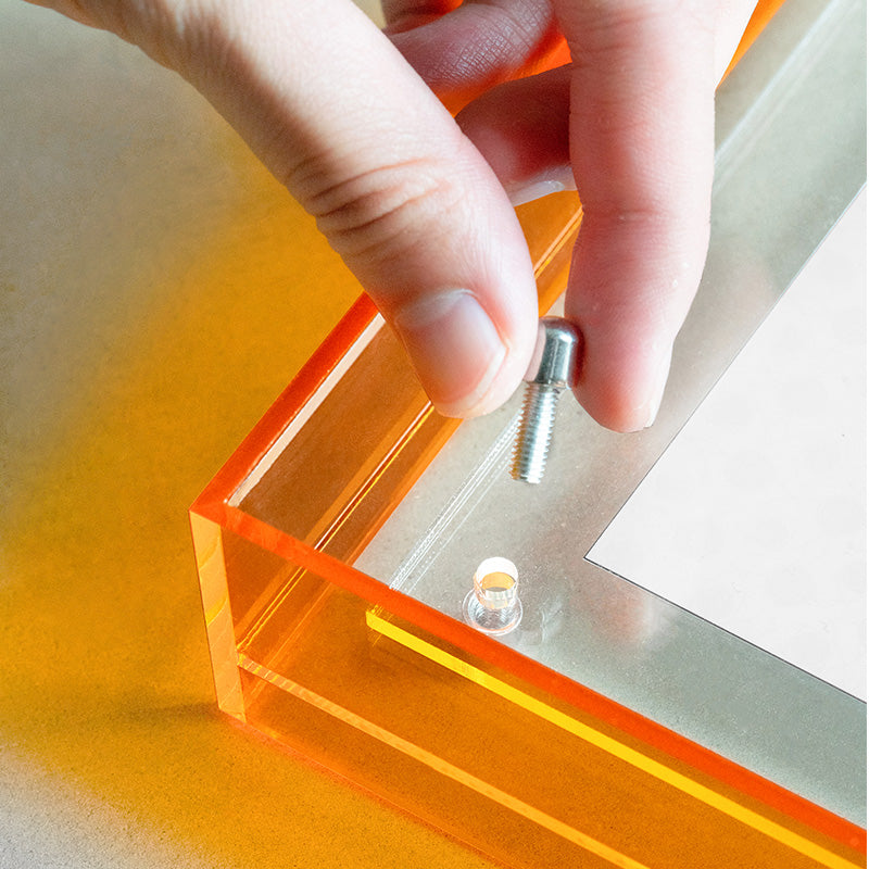 Levitate Acrylic Shadow Box Frame - Orange - Orange Slices Print