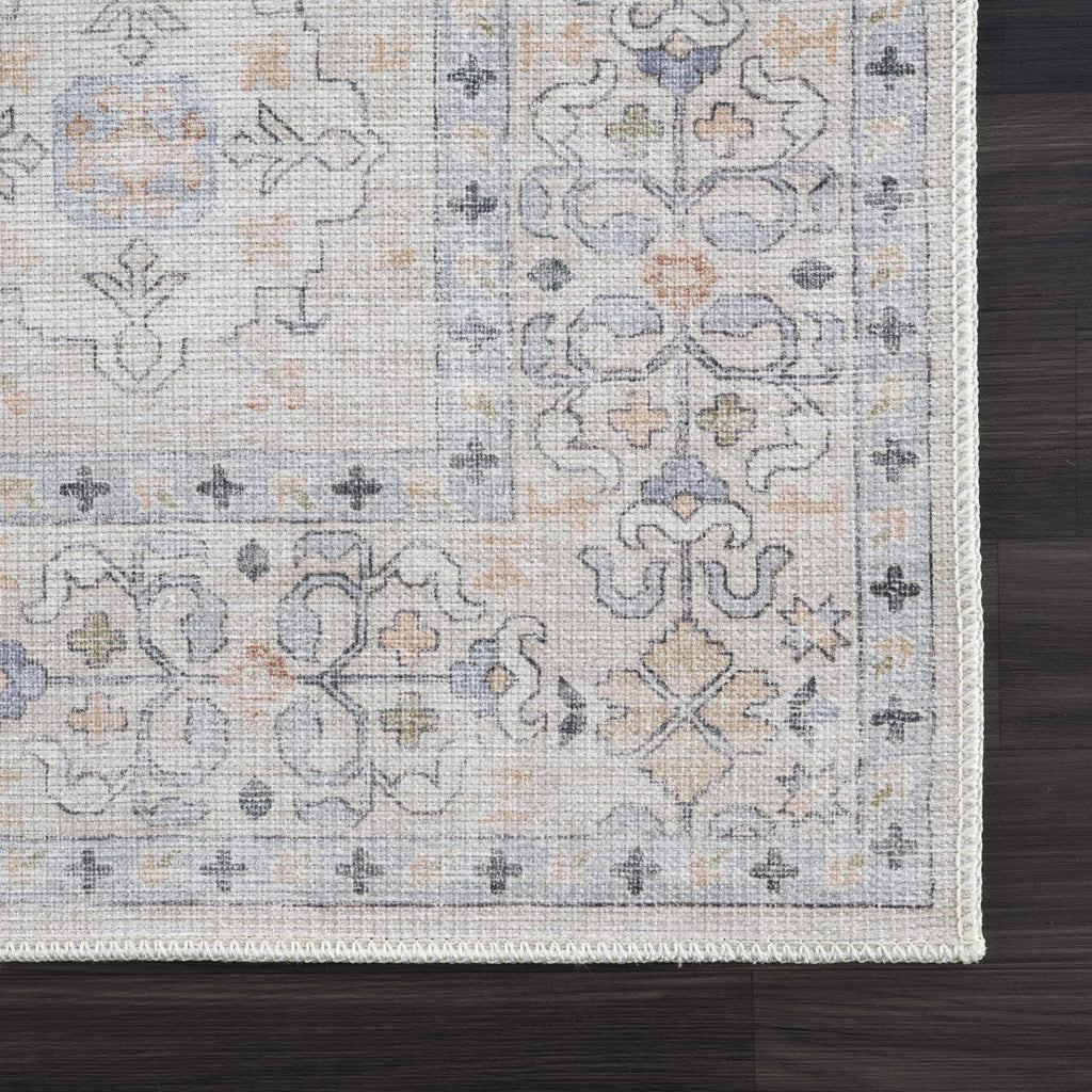 Beige Beckett Washable 7ft Runner Rug - Clearance