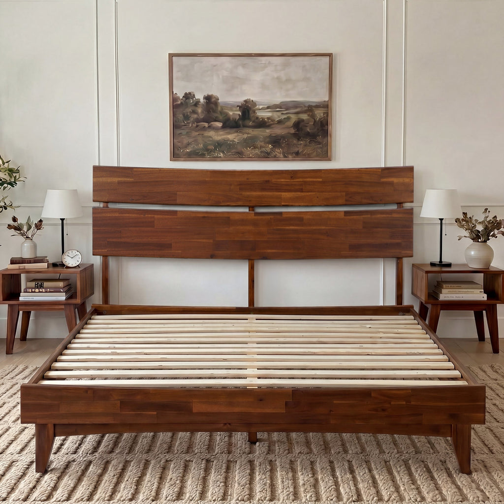 Aurora Solid Wood Bed Frame
