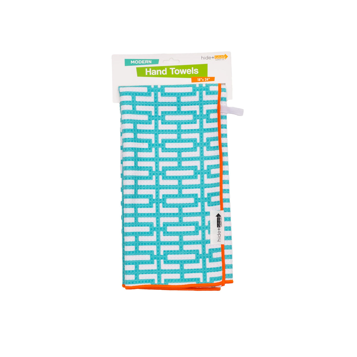 Turquoise Breeze Block Hand Towel 18" x 24"