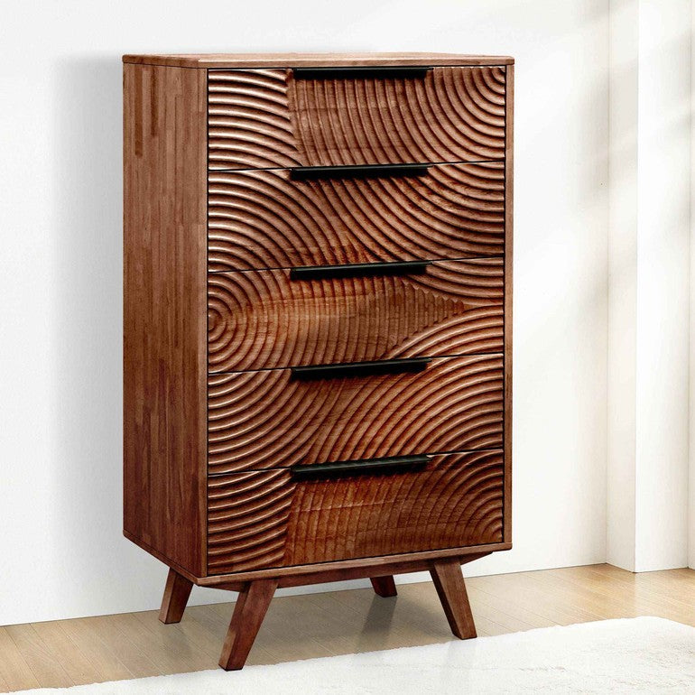 Harmony Solid Wood Dresser with 5 Drawers