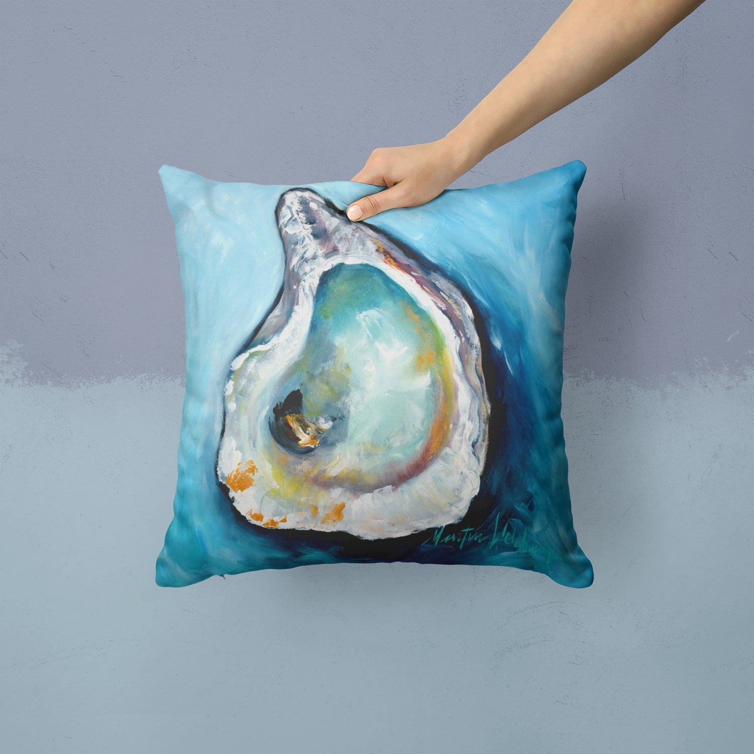 Oyster J Mac Throw Pillow - 14x14 Decorative Pillow – Art for Your Home & Patio MW1332PW1414