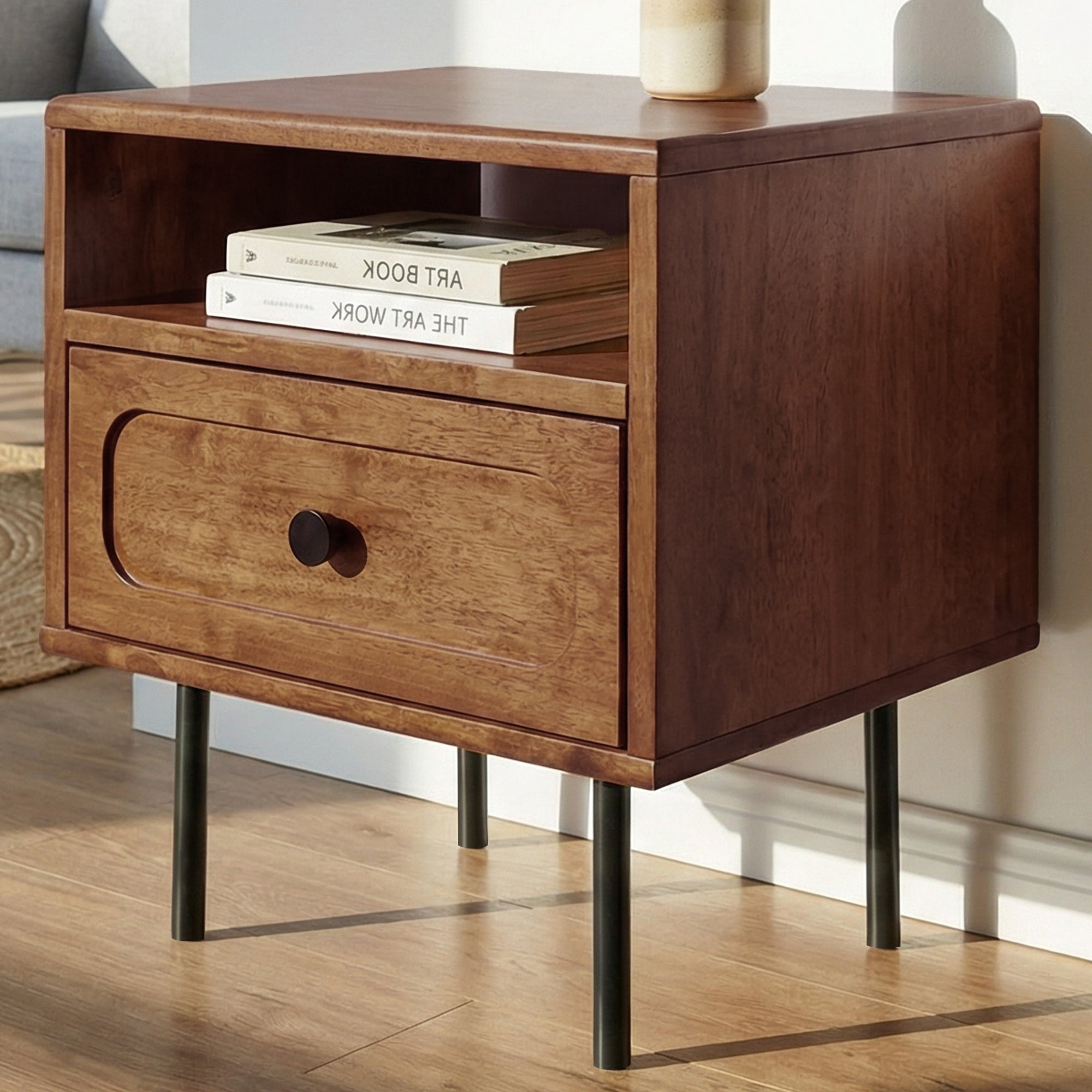 Savana Solid Wood Single-Drawer Nightstand