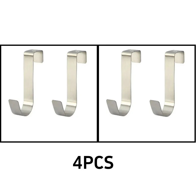 S-Shaped Metal Hook Cabinet Door Hanging Rack Gadgets Holders Desk Shelves Kitchen Utensils Storage Organizer Bathroom Accessori