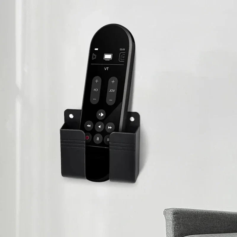 2PCS Wall Mounted Mobile Phone Charging Case Holder with Adhesive Remote Control Base Non Perforated Wall Storage Rack Base
