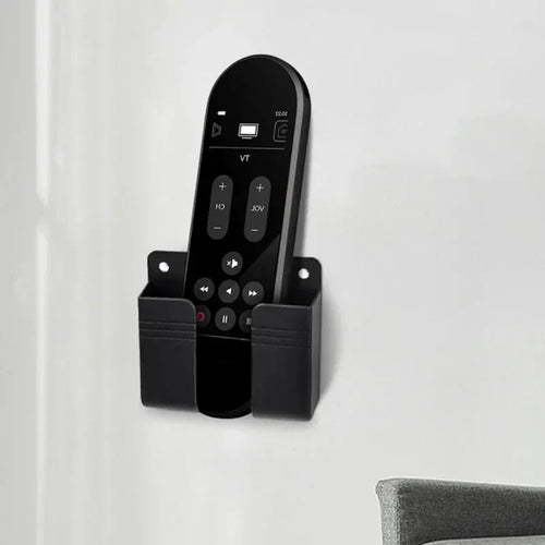 2PCS Wall Mounted Mobile Phone Charging Case Holder with Adhesive Remote Control Base Non Perforated Wall Storage Rack Base